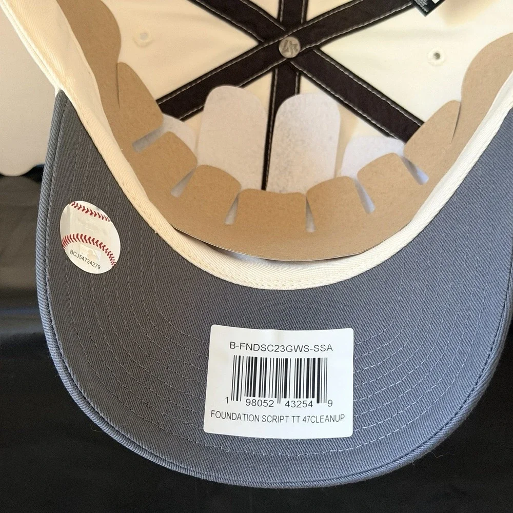New St. Louis Cardinals Hat Script Cream & Gray '47 Brand Clean Up Adjustable